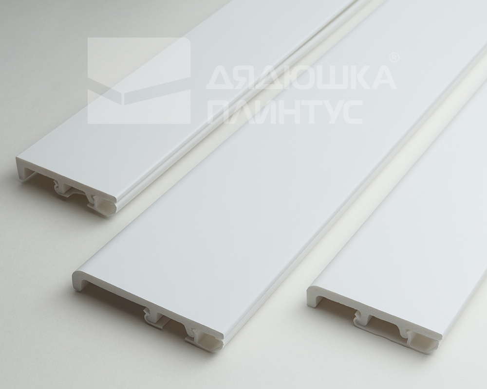 Плинтус Дуэт СОЛИД 1 UHD 56/100 2,0 м, Белый под покраску