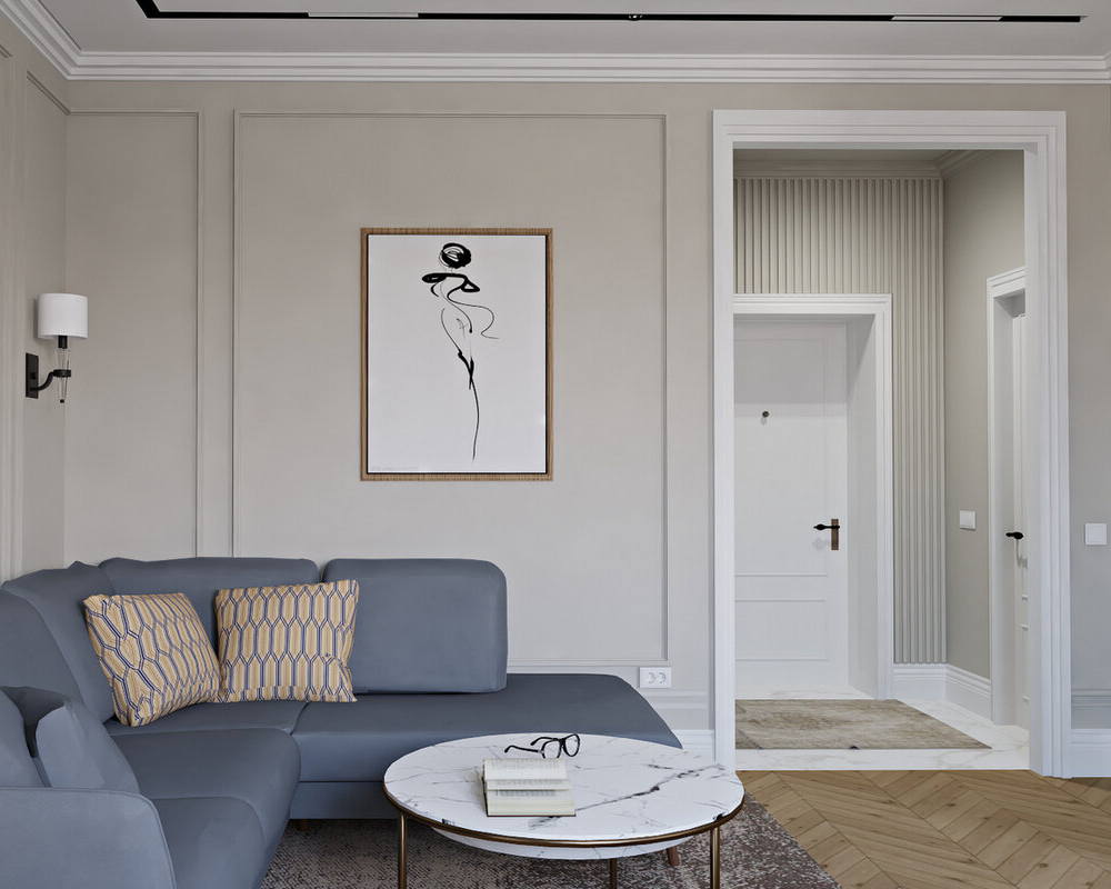 Плинтус потолочный из полистирола высокой плотности HI-WOOD A130V1 100х83мм 2,0м