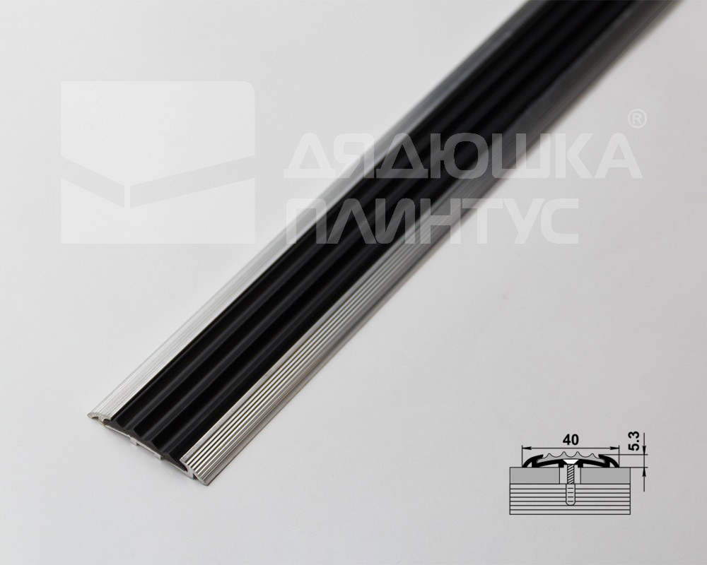 Порог одноуровневый ПС 08-1.900.01лч Серебро