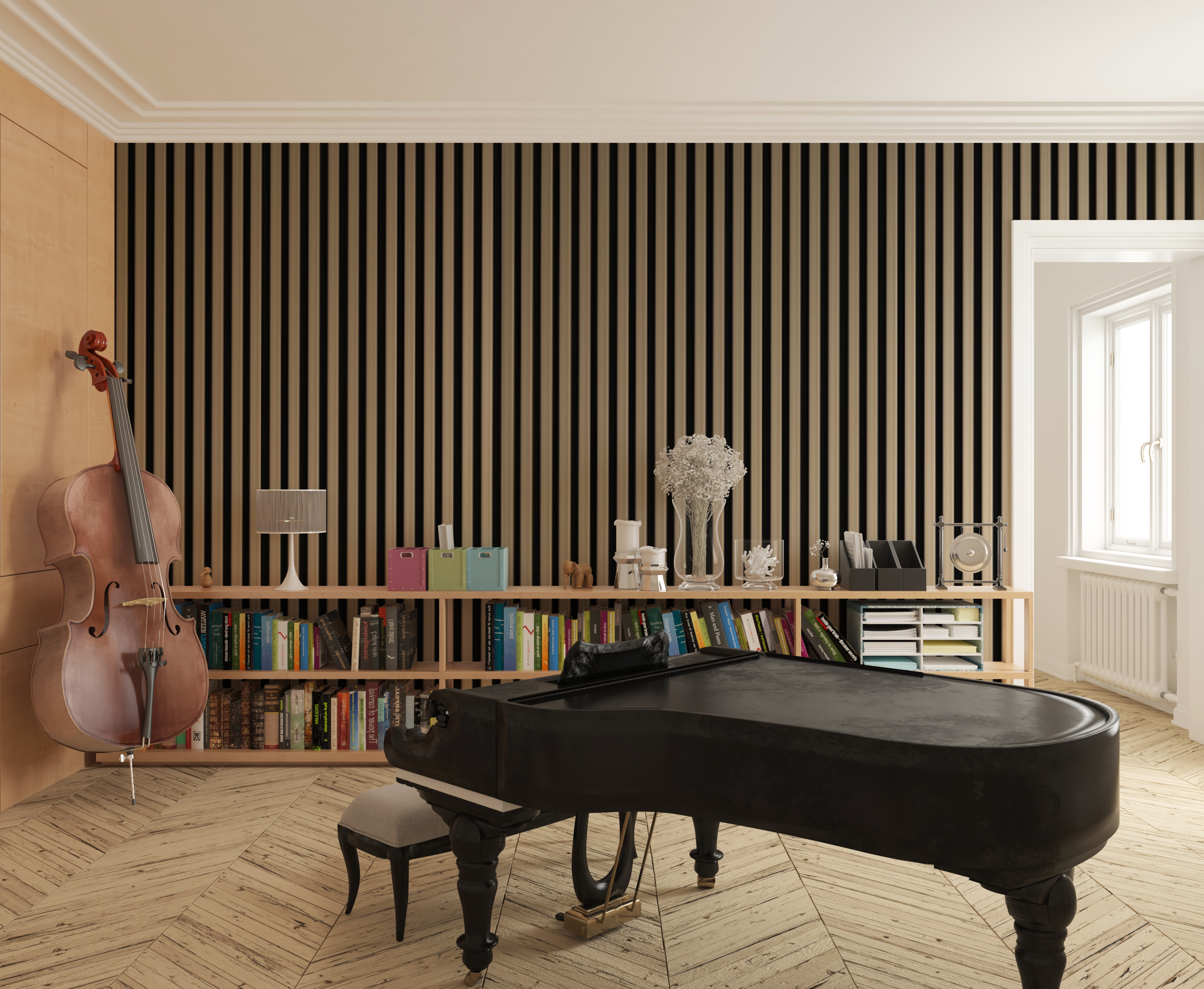 Панель вспененный полистирол ГРЕЙС 3D RAIL 120*2700 мм. Клен