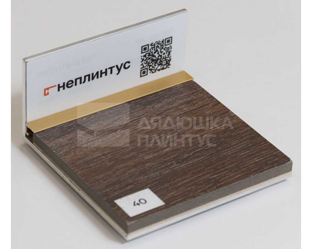 Микроплинтус AL16X5-03 16х6х2000мм Чёрный Анод