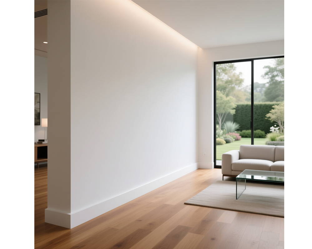 Плинтус ПОЛИСТИРОЛ HI WOOD B70V1 70мм х 12мм х 2,0м. Окраска включена в стоимость