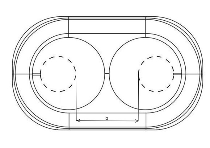 Двойной обвод для труб ПВХ d20 Белый