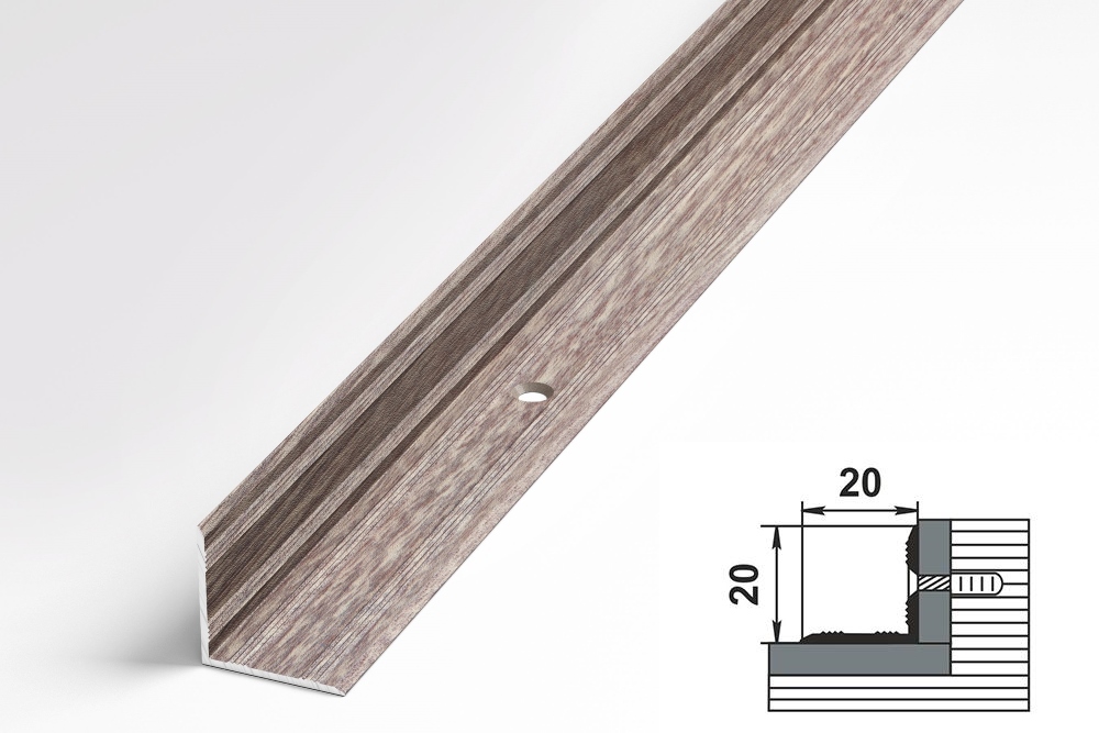 Порог угловой ПУ 05-1.900.045 Дуб дымчатый