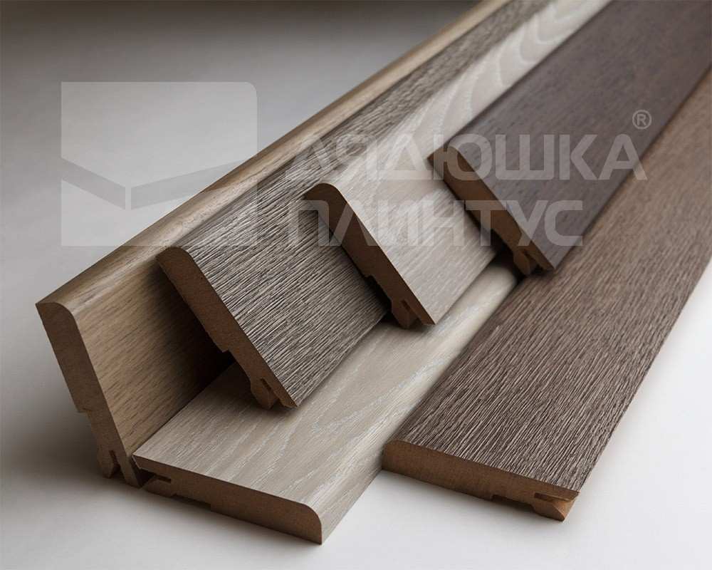 Плинтус МДФ Лука Пл 100-1МДФ.2700.Point line 24062 Айс грей