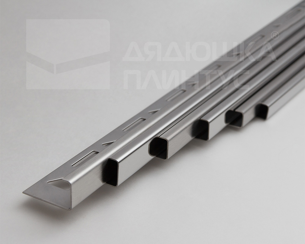 Профиль для кафеля внешний 10мм 2,7м нерж сталь MSK 10NS.2700.001