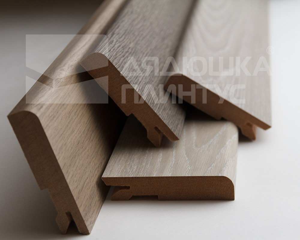 Плинтус МДФ Лука Пл 80МДФ.2700.Point line 24014 Дуб оверленд темный