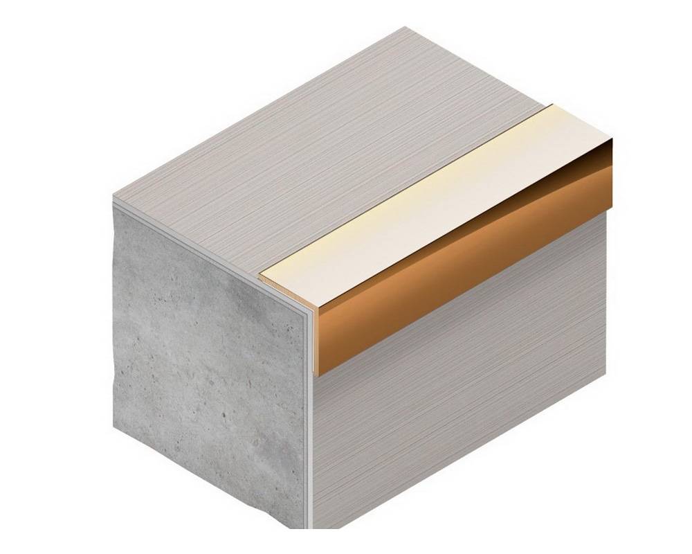 PVL74-03 Угол  латунь Брашированная 20х20мм 2.7м