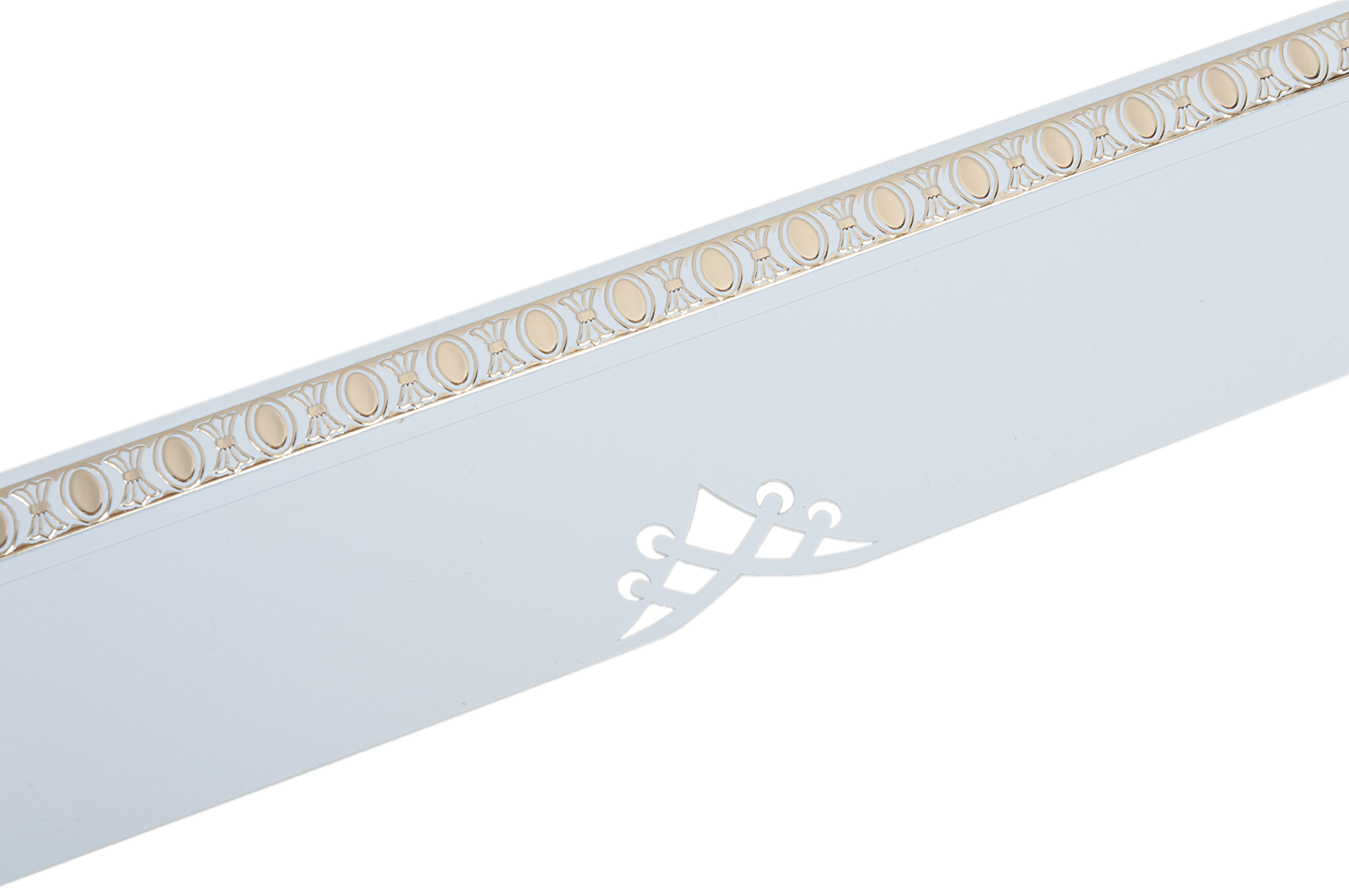 Планка ПВХ Моцарт МАГЕЛЛАН 7см 25м Золото/Белый. Цена за 1 метр