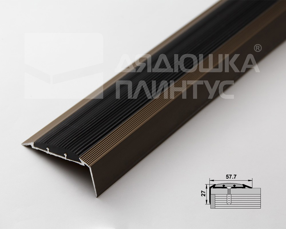 Порог угловой ПУ 70.1800.04л Бронза