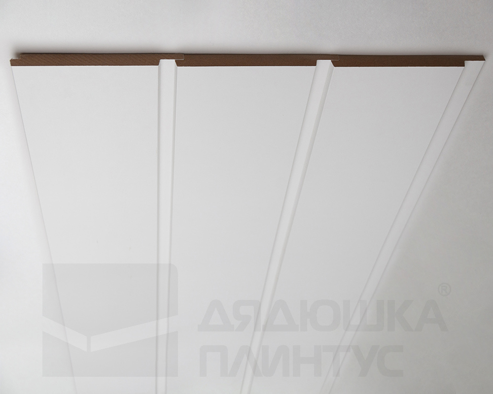 Стеновая панель МДФ. 2760*122*12мм AP122503.91 Белый под покраску