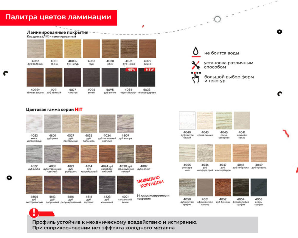 Порог одноуровневый ЛС 10.2700.2105 Дуб арктик